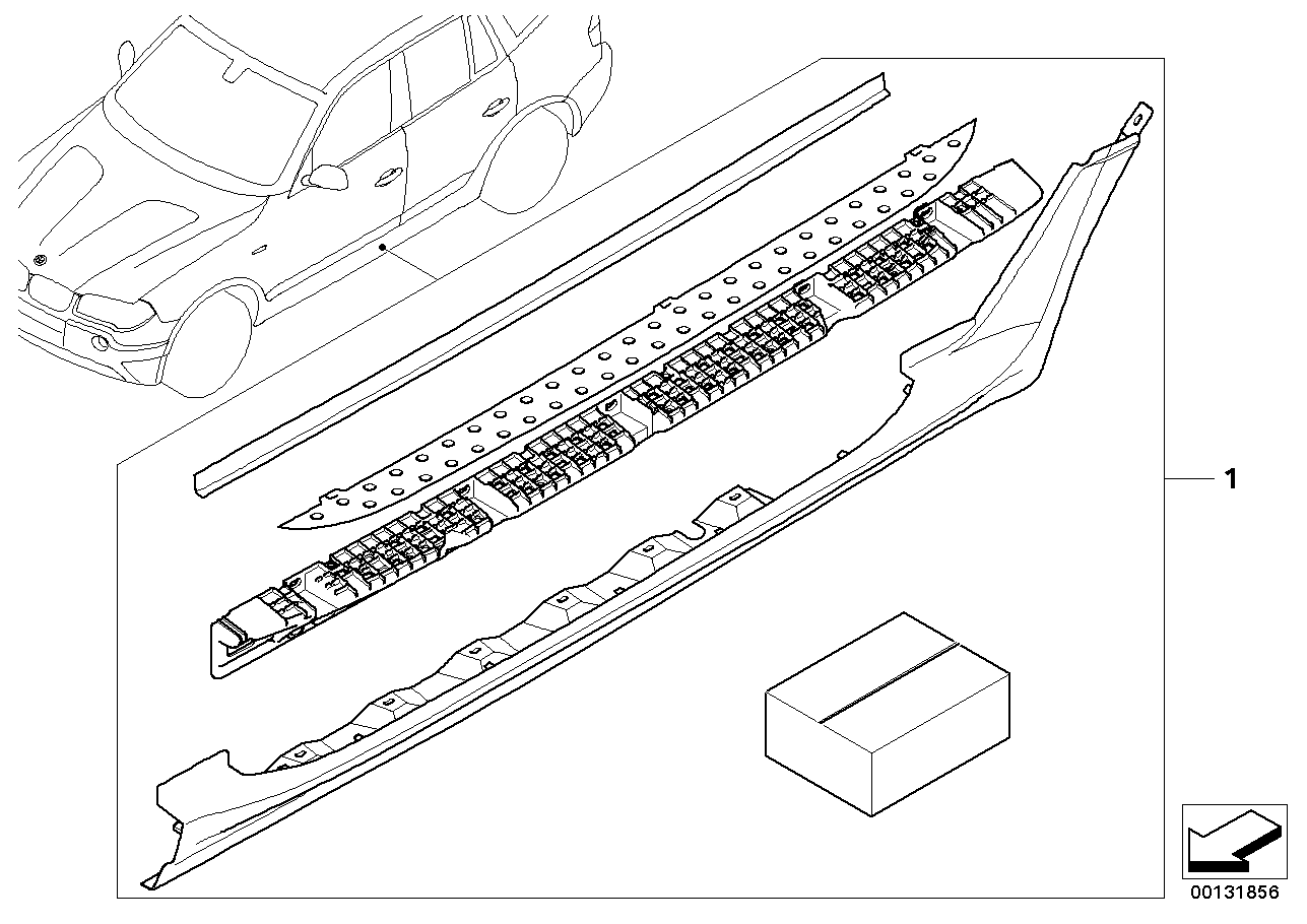 Retrofit kit, aluminium footboard