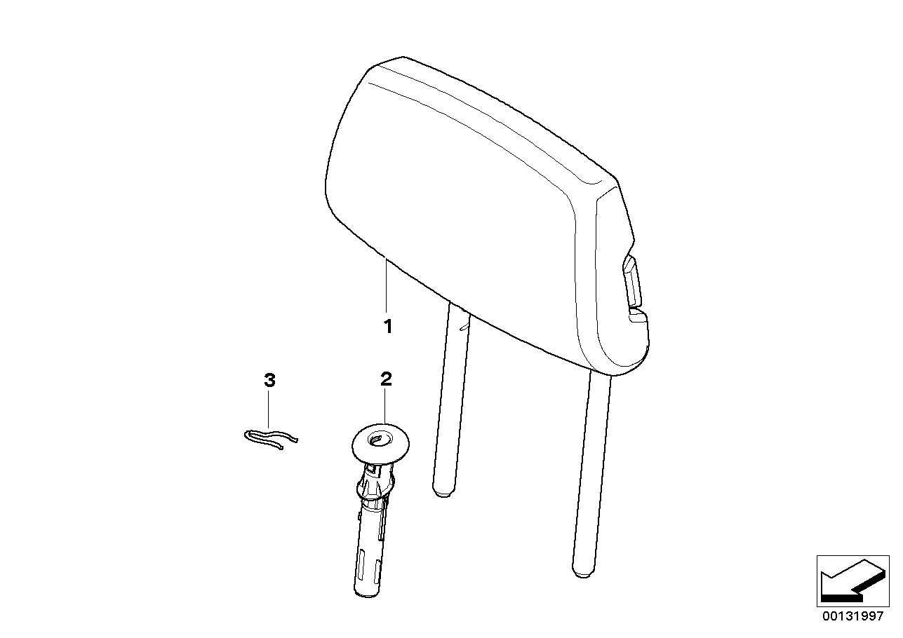 Retrofitting rear folding head restraint