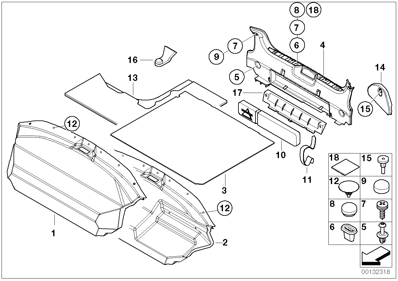 Trunk trim panel