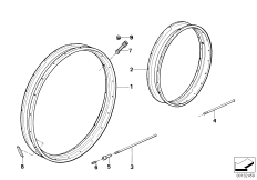 Roue pleine-jante/rayon