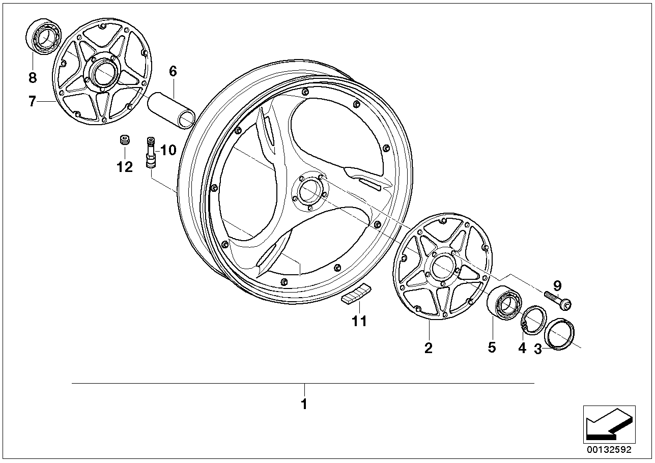 Rueda de fundición delantera