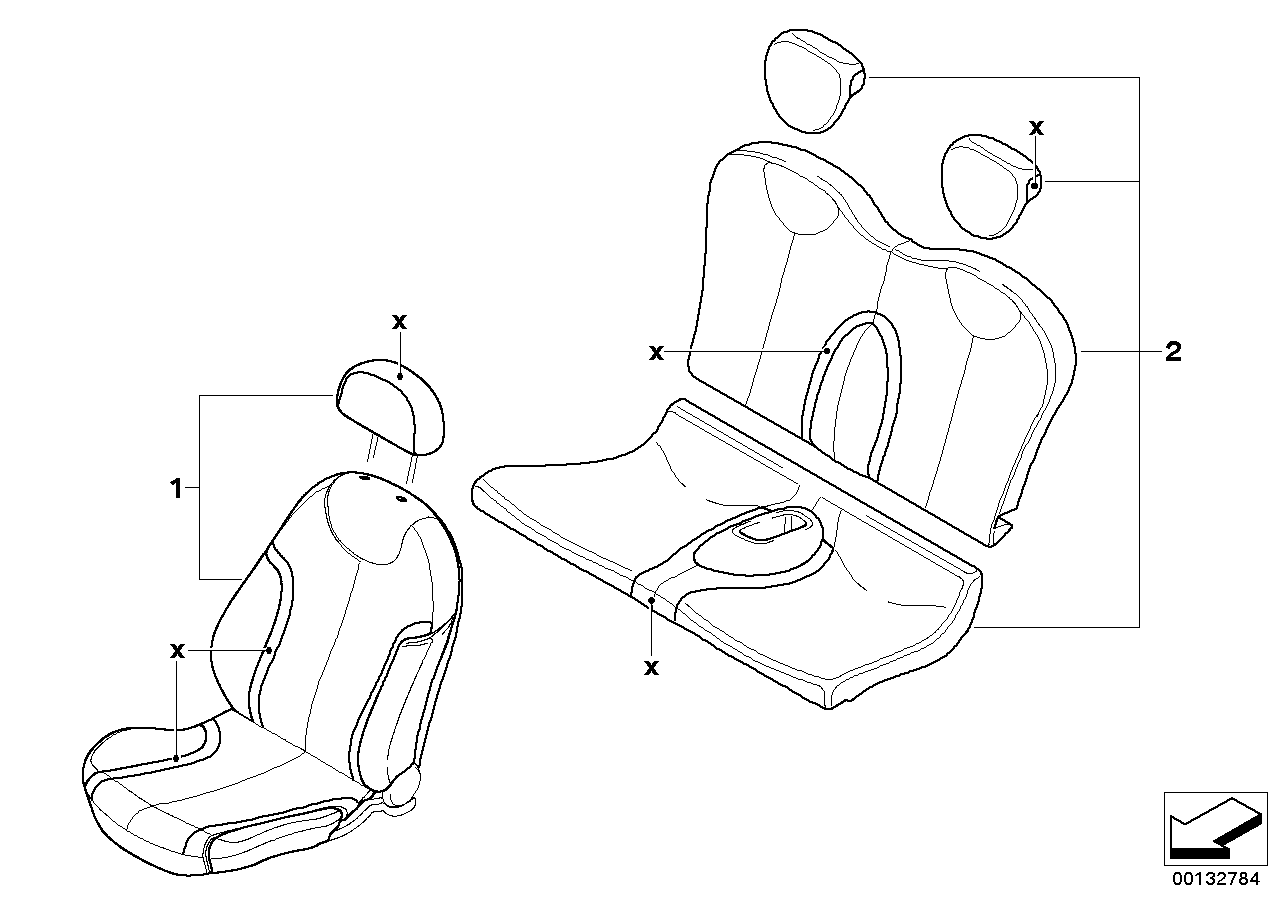 Kožená dodatečná výbava model STRIPES