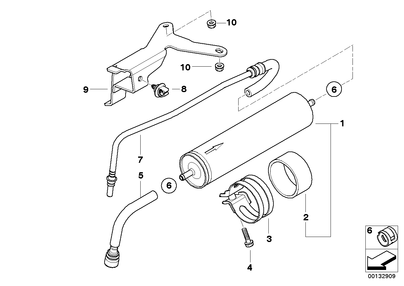 Fuel filter/fuel line