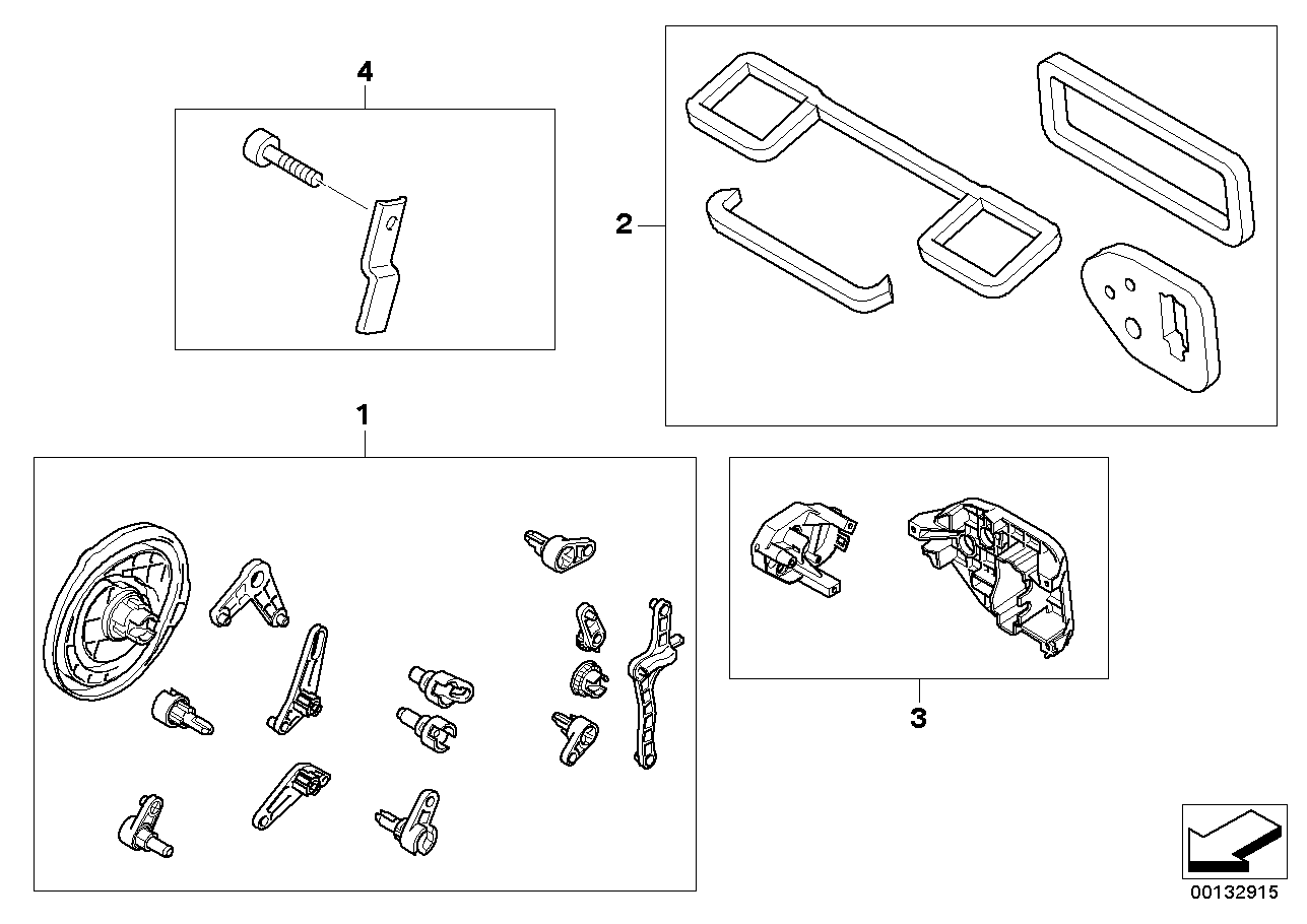 Set of parts Heater/Air condit. housing