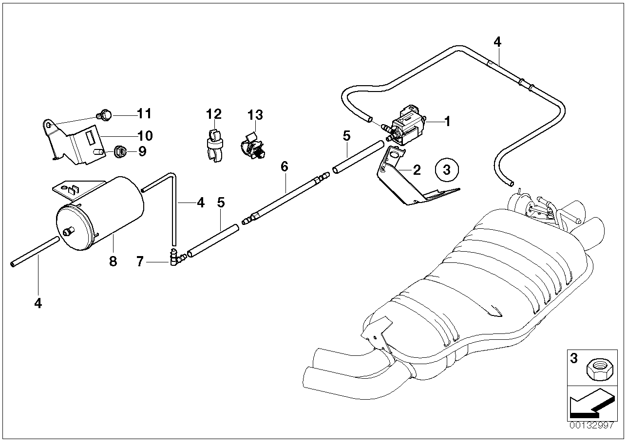 Vacuum control, exhaust flap