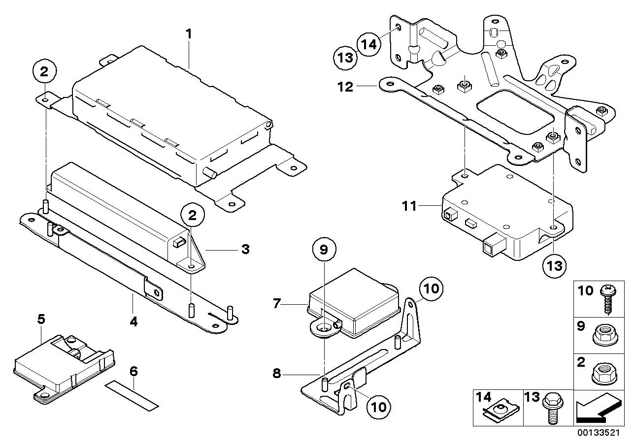 Single parts, SA 644, trunk