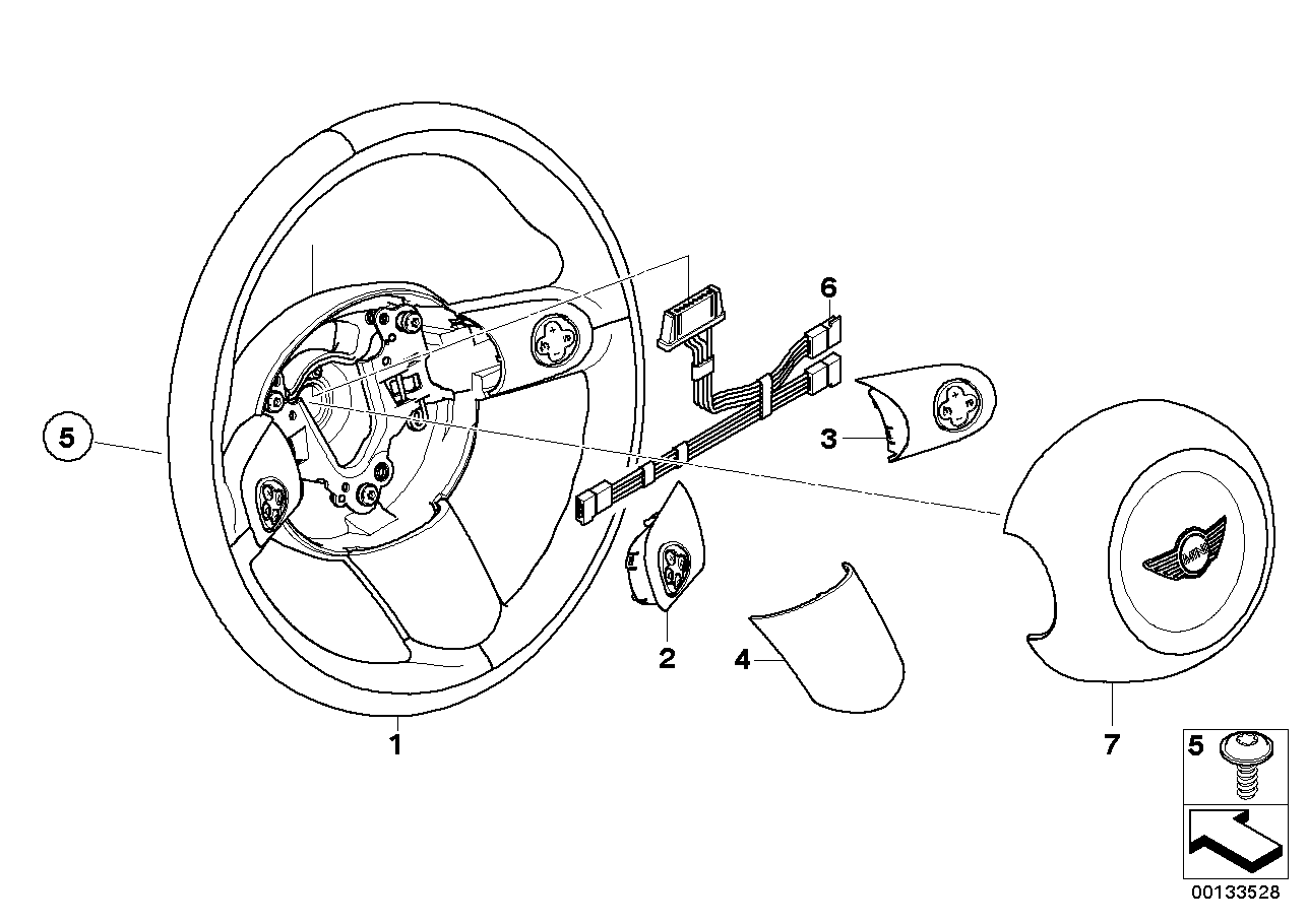 Airbag sports steering wheel multifunct.