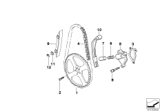 Timing chain/Chain tensioner/Slide rail