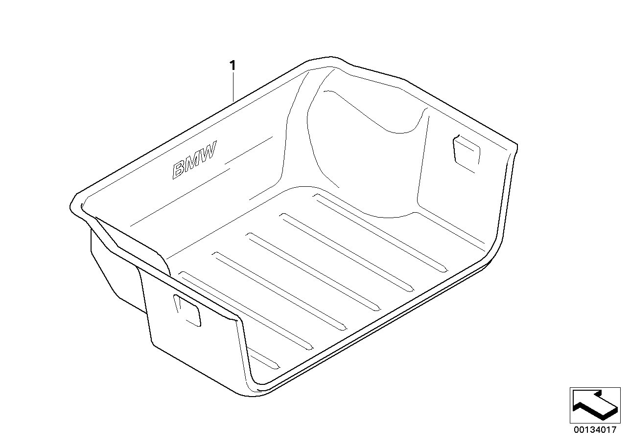 Luggage compartment pan