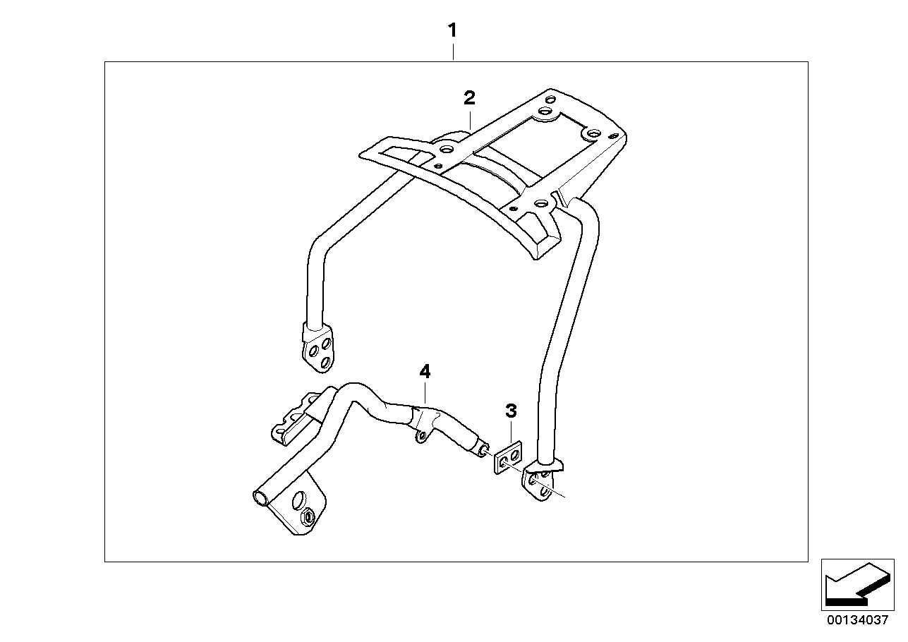 Retrofit kit, Top Case bracket