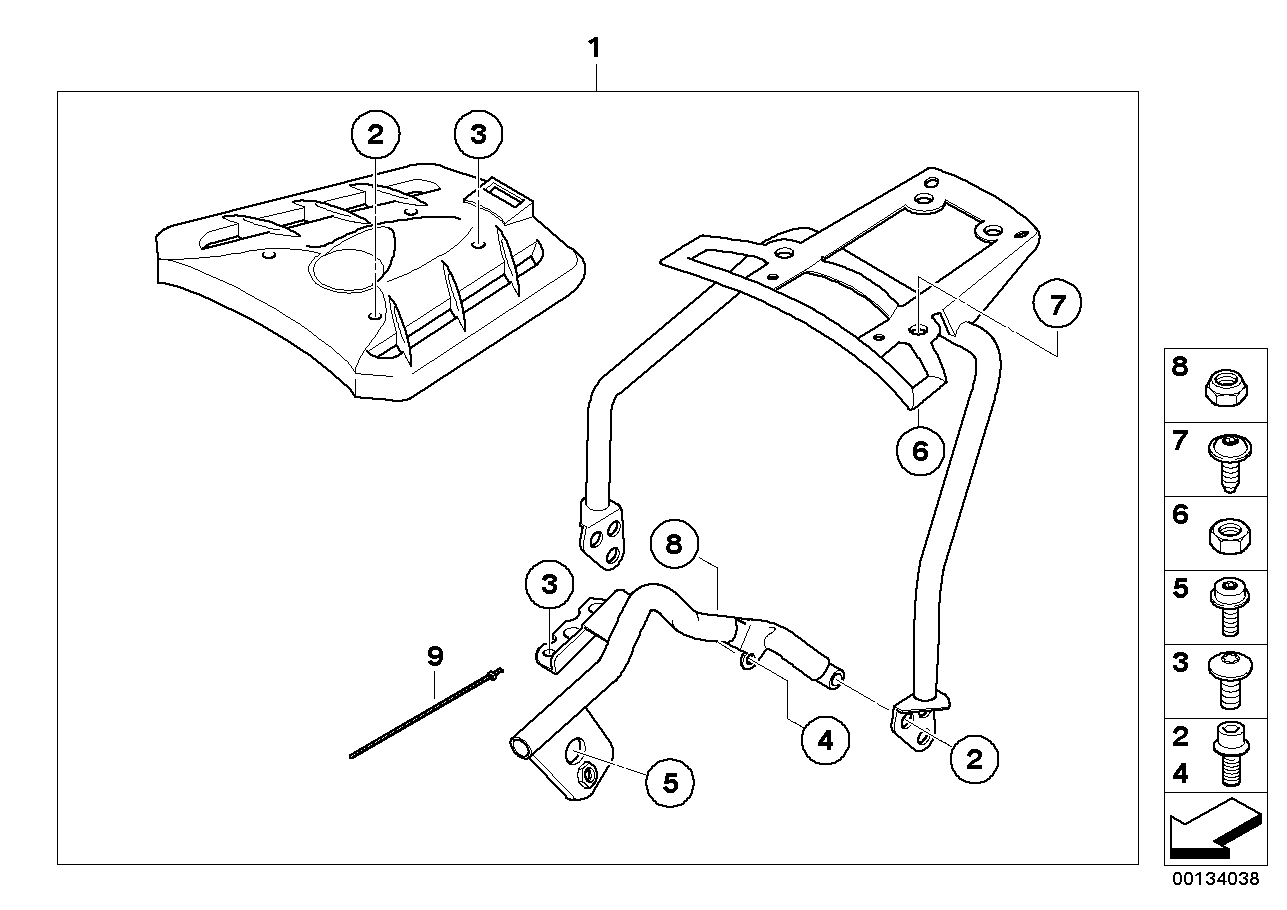 Top Case Einzelteile