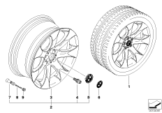 BMW light alloy wheel, V-spoke 168
