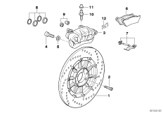 Rear brake, cast wheel