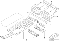 Floor parts rear interior