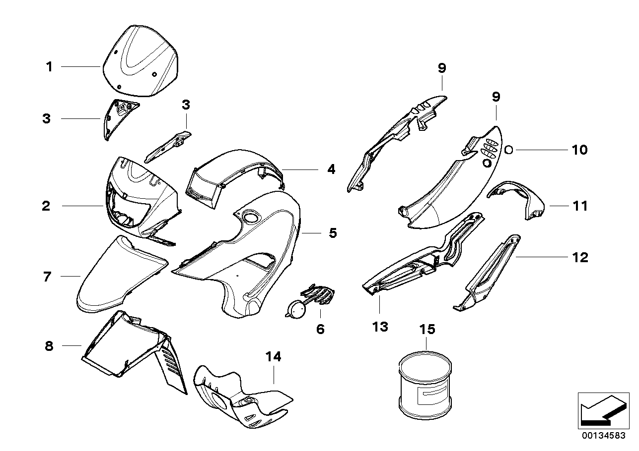 Lackierte Teile U715 tiefschwarz