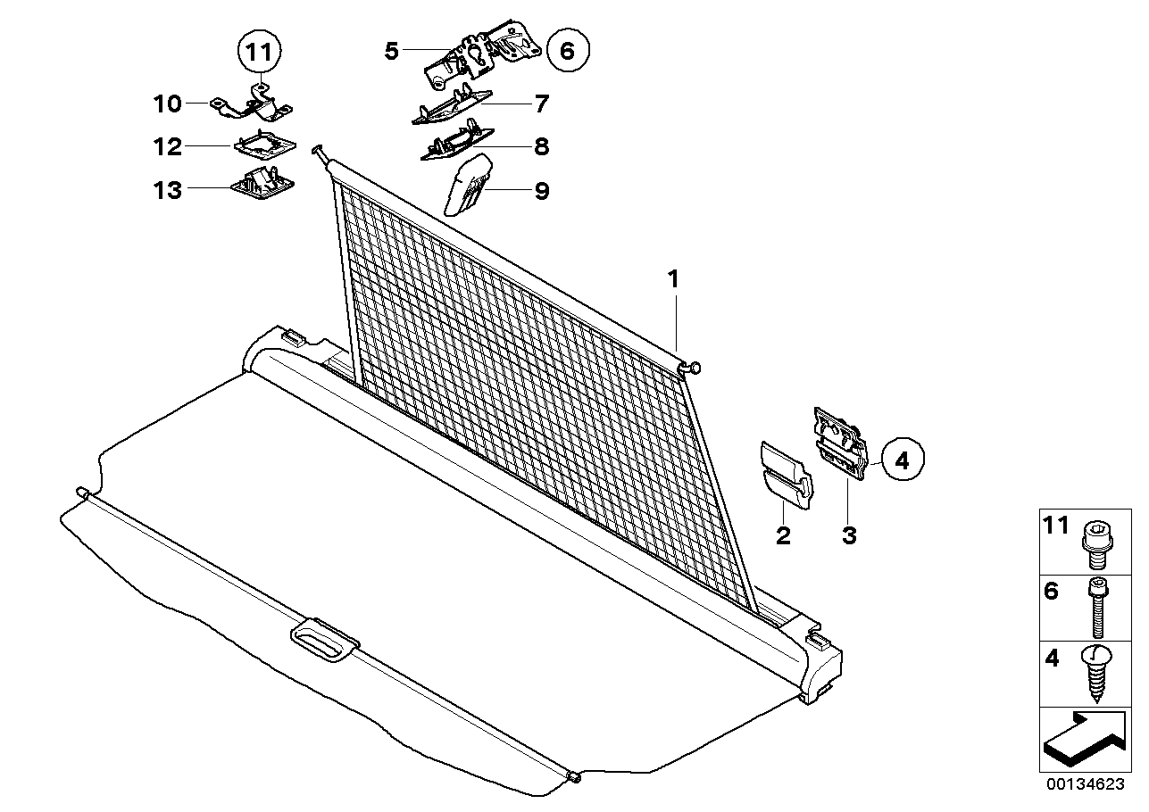 Retrofit: luggage compartment net