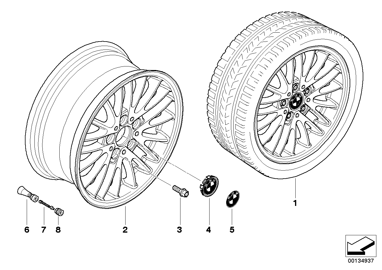 BMW 경합금 휠,V-스포크 110