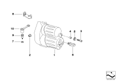 Startmotorafdekking/bevestiging