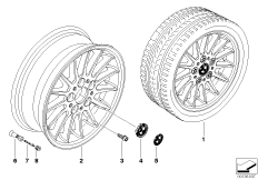 BMW lättmetalhjul radialeker 32