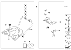 Juego Top Case soporte variable