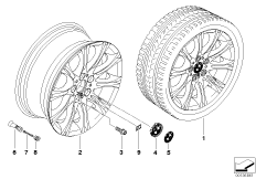 BMW alloy wheel, M double spoke 135