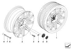 BMW alloy wheel, M double spoke 172