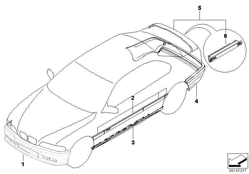 Montagem posterior Kit aerodinâmico M