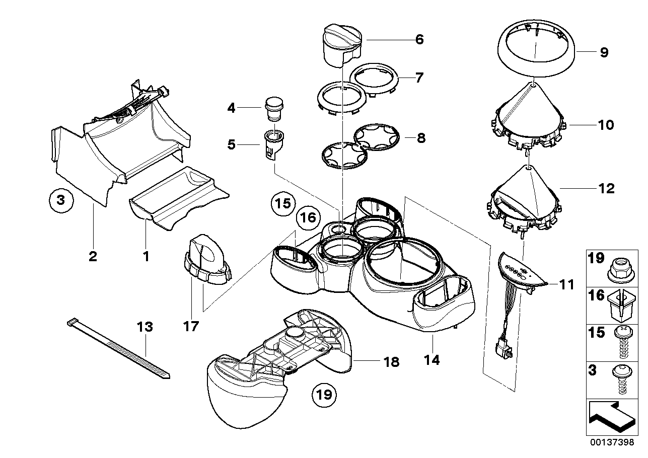 Centre console