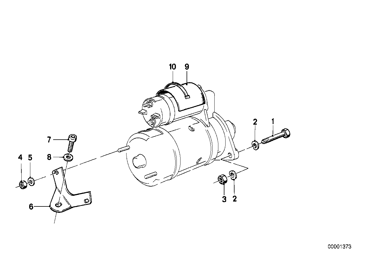 Startmotor fastdelar