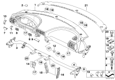 Instrumentpanel med passagerar airbag