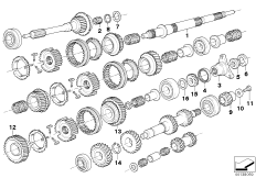 Getrag 265/5 drevsats, detaljer