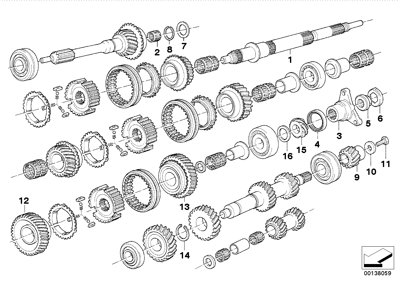 Getrag 265/5 Peças conjunto carretos