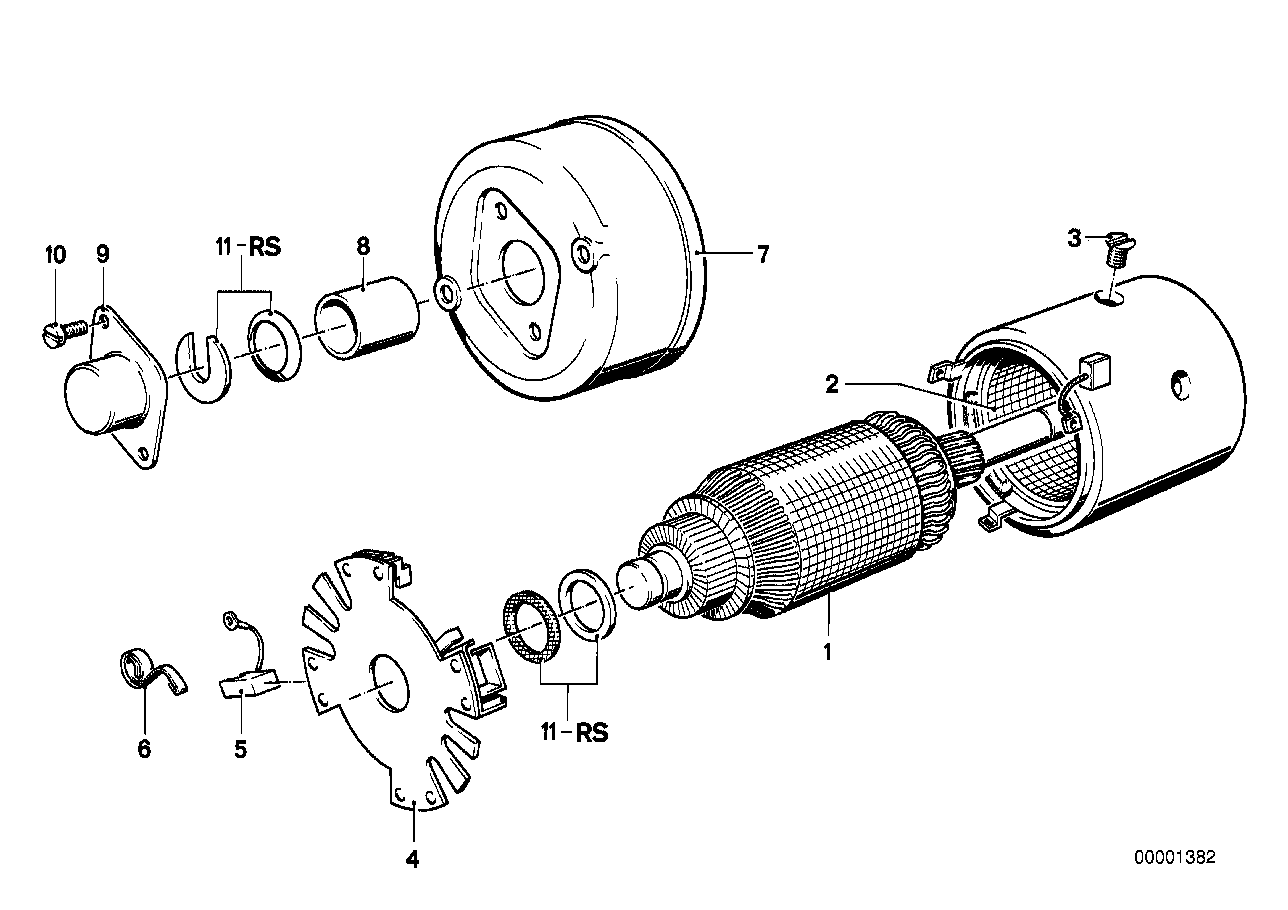 Startmotor detaljer