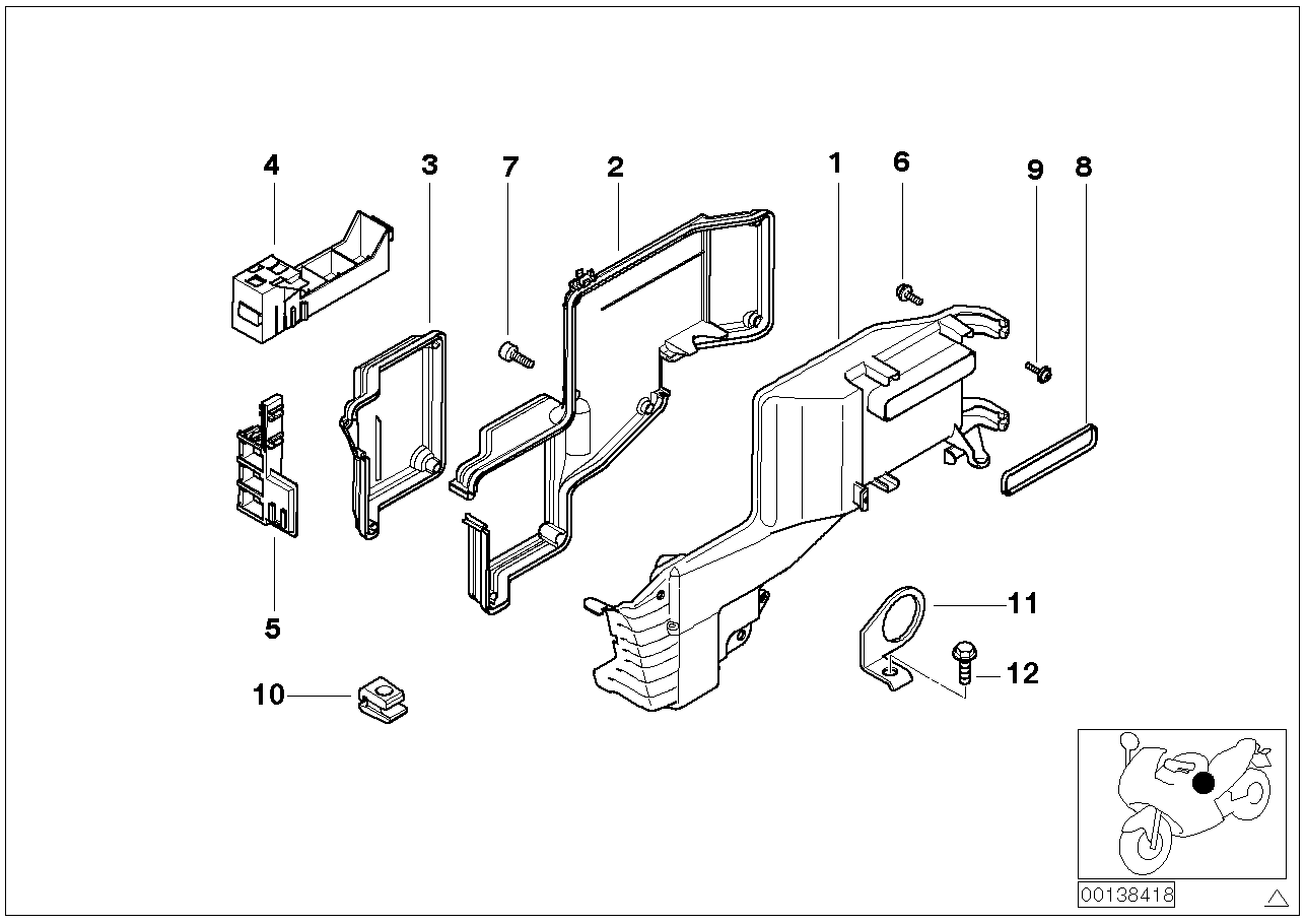 Pieces de channeau cabl./boite a fusible