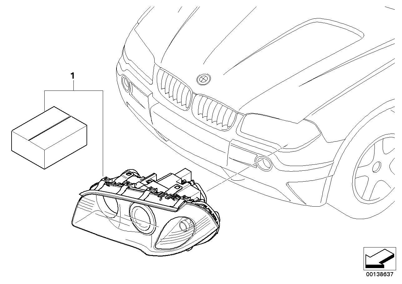 Na-inbouwset adaptieve headlights