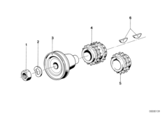 Fan belt drive-v belt pulley