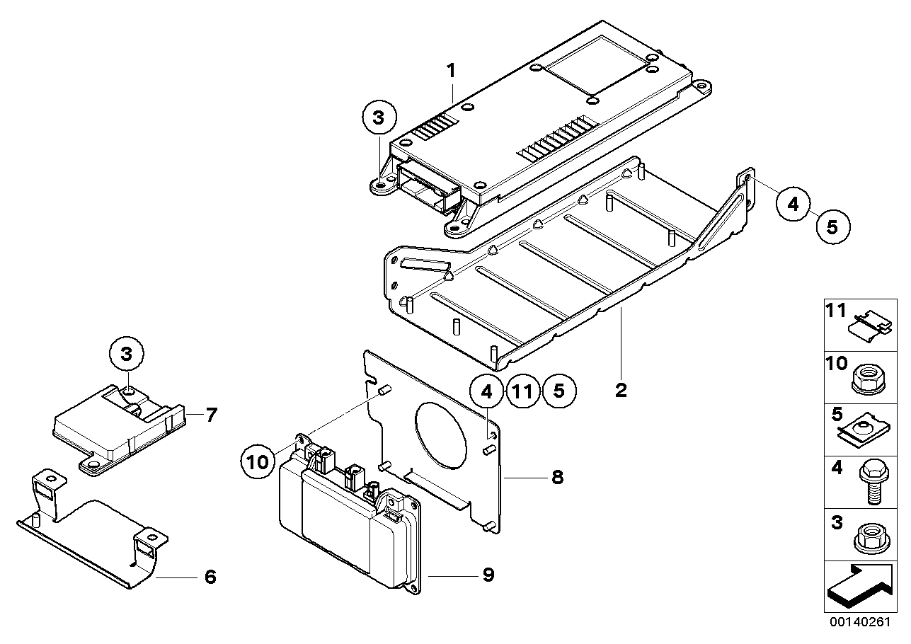 Pièces pour SA 633 - coffre à bagages