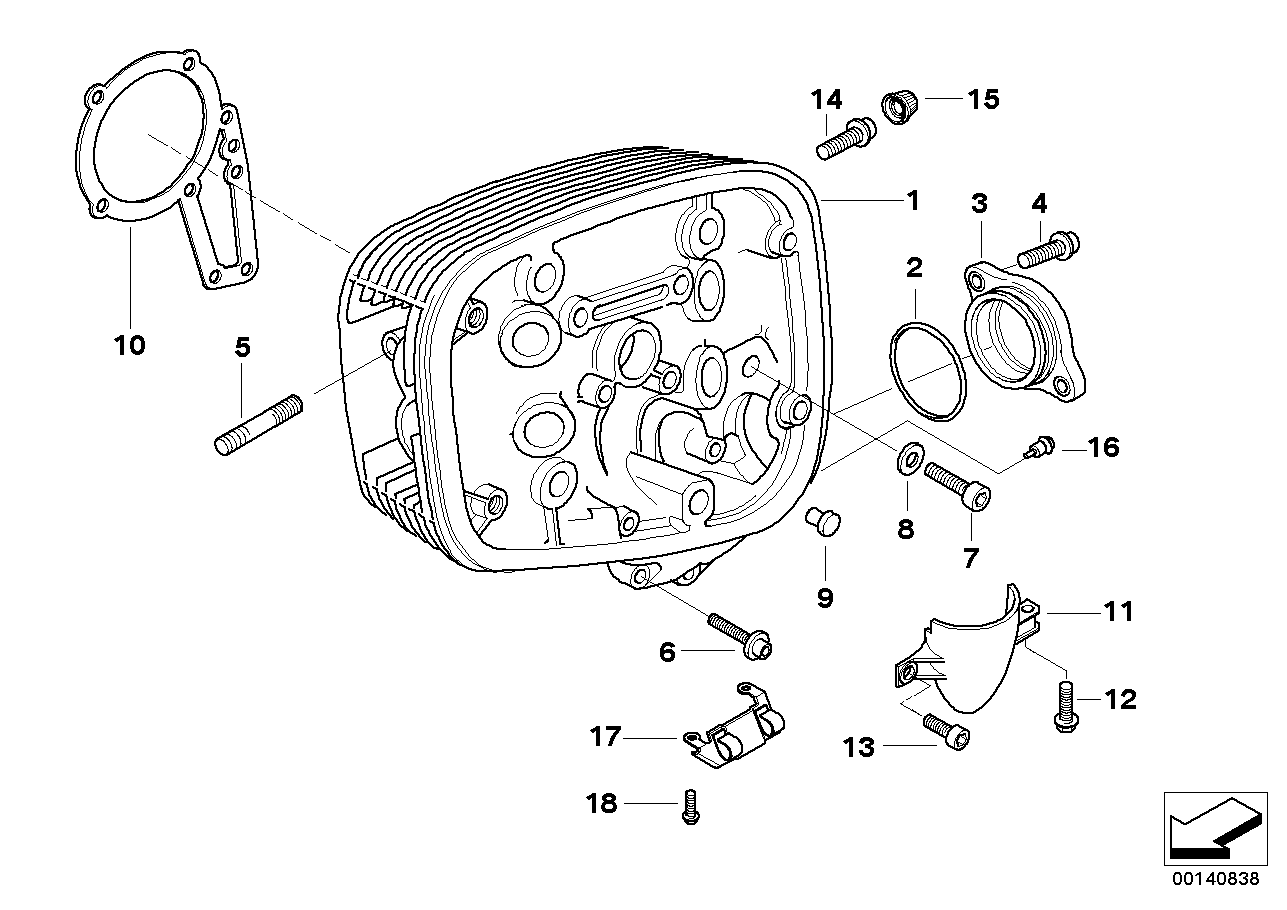 气缸盖 双点火