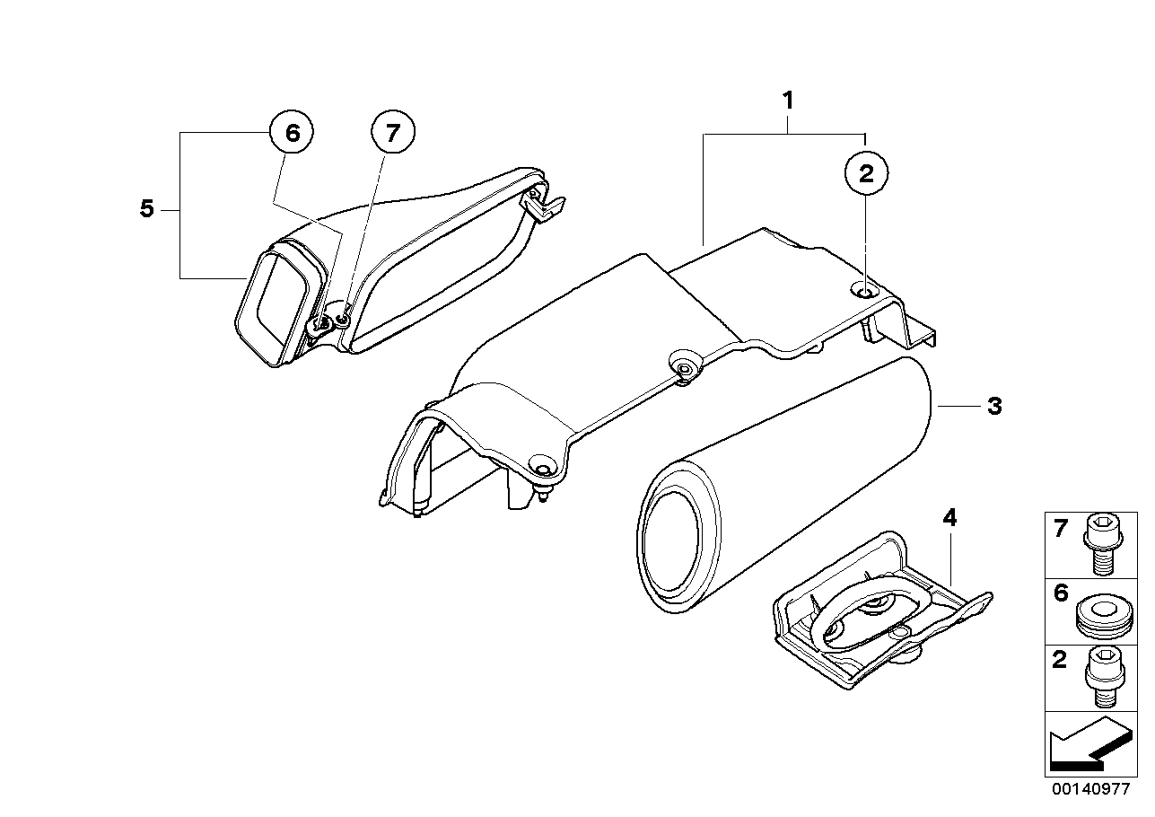 Insugningsljuddämpare / Filterinsats