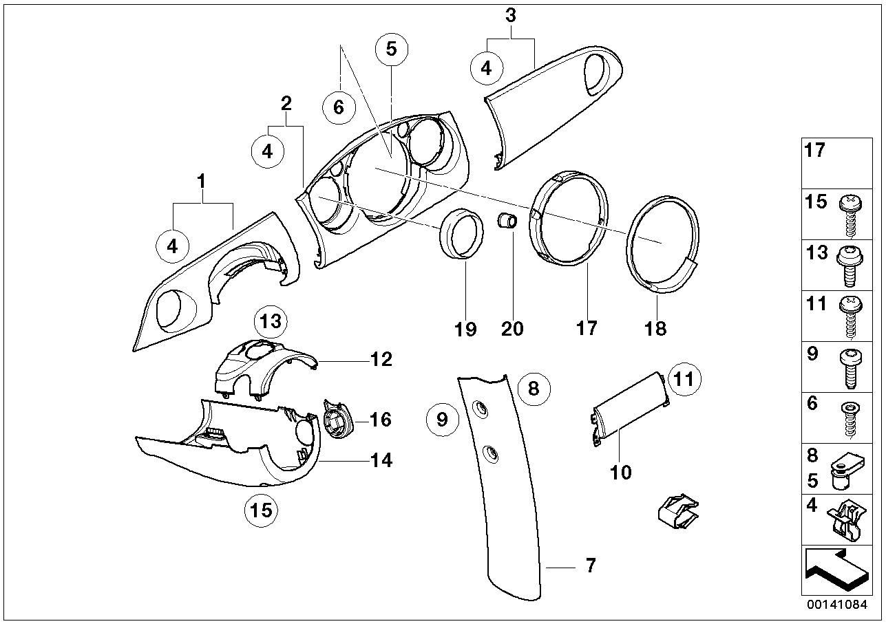 Anbauteile Instrumententafel