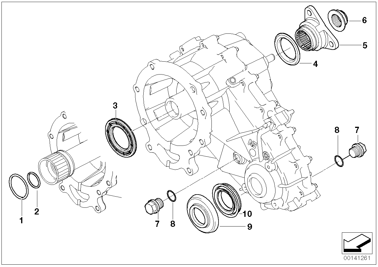 トランスファーギアボックス単体部品NV 125