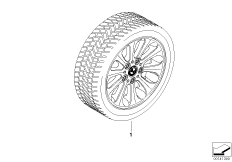 Radial spoke 139 complete winter wheel