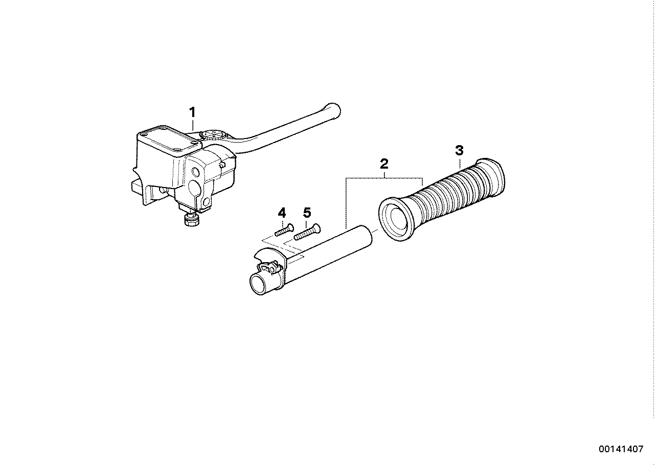 Complete right handle unit