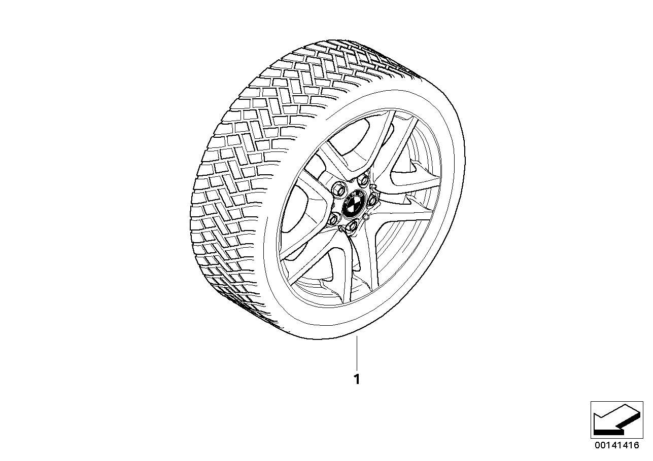 Vinterkomplett hjul V-eker 130