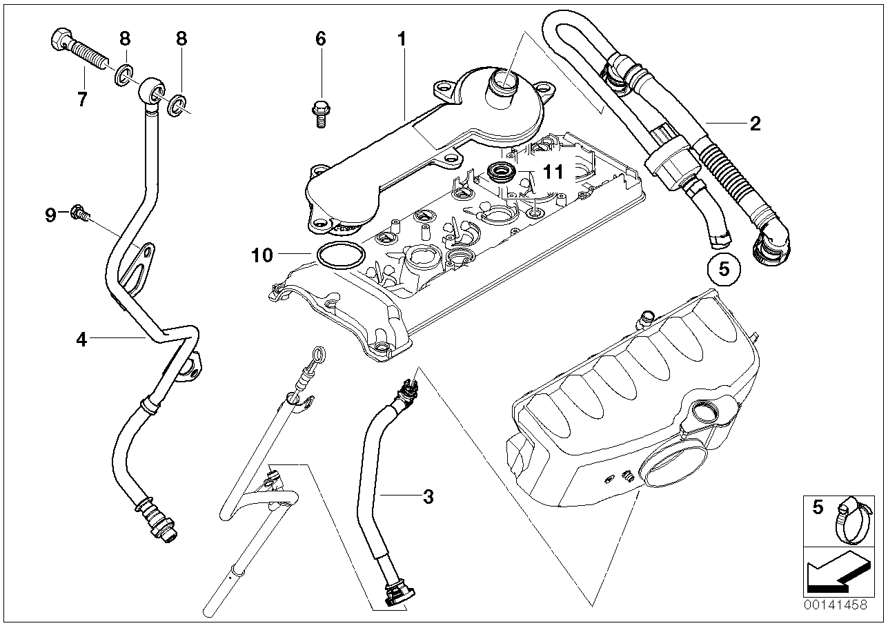 Crankcase-Ventilation/oil separator