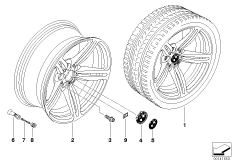 BMW alloy wheel, M double spoke 167