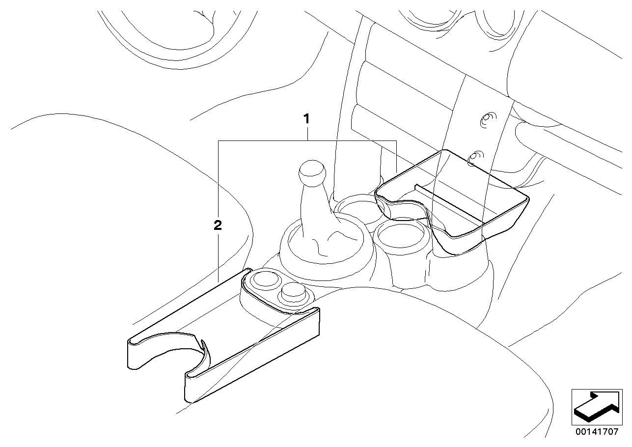 Ablageschalen Mittelkonsole