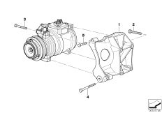 Compressor AC - peças montagem