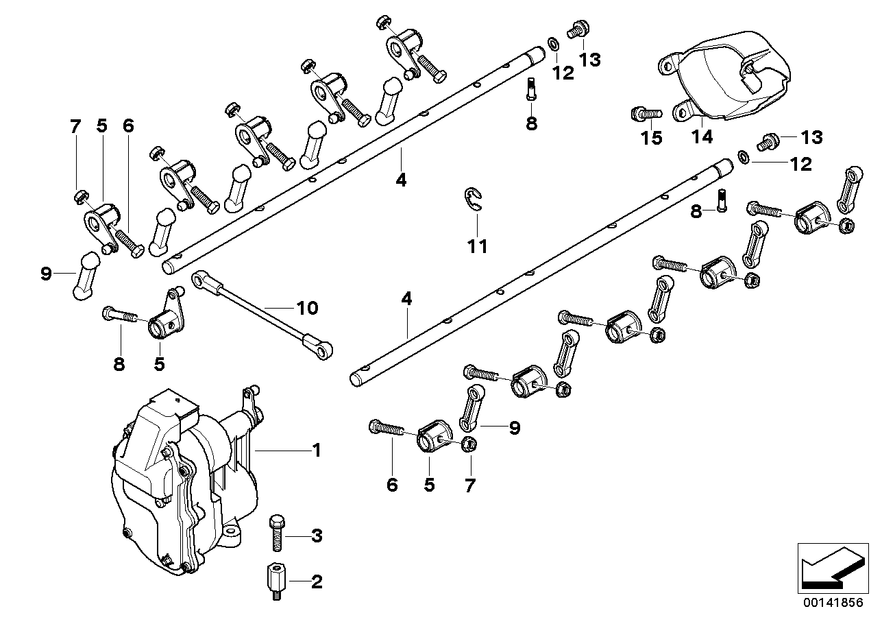 Gasklephuis/gasbediening