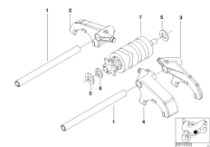 6-speed gearbox shift components